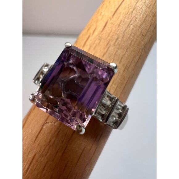 NEW ametrine and topaz sterling silver ring size 11 - Picture 7 of 16